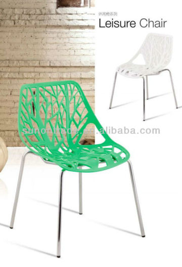 modern sling back plastic outdoor chair