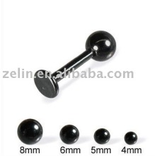 Black lip jewelry with ball body labret piercing ring