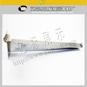 Metal straight slotted shelf bracket with support plate