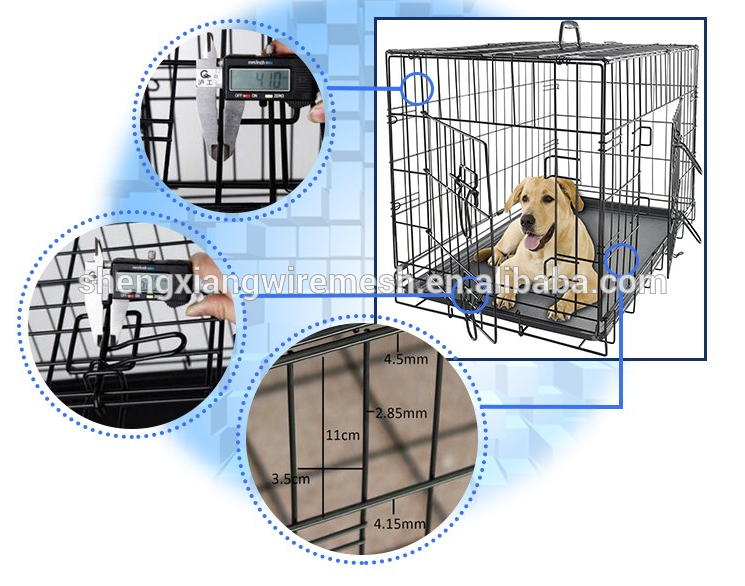 Animal cage for hot dipped galvanized welded mesh dog cage