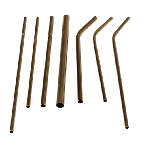 Elegant Gold Food Grade Stainless Steel Drinking Straws