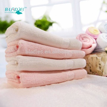 bamboo fiber baby's small square towel soft kids hand towel colorful baby bids
