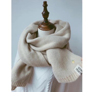 Wool Spinning Thickened Warm Solid Scarf