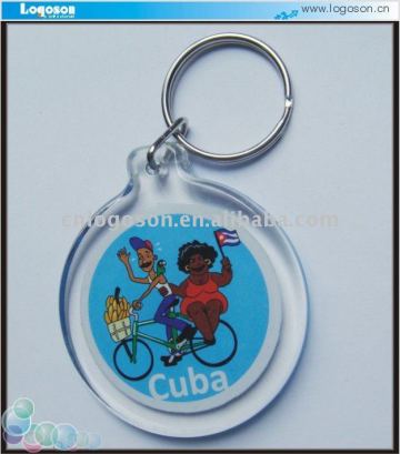 2013 lovely promotional acrylic photo keyrings