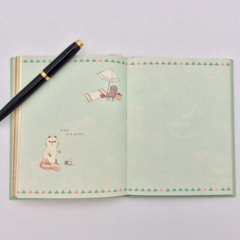 Paper plain notebook with color pages