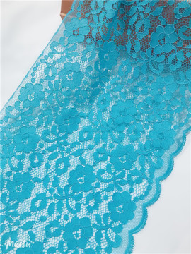 New Style Jacquard Flower Blue Lace Fabric