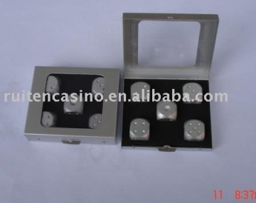 Alu Dice Set.dice set,metal dice,poker dice