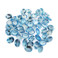 Natural Sky Blue Topaz Necklace Jewelry For Women