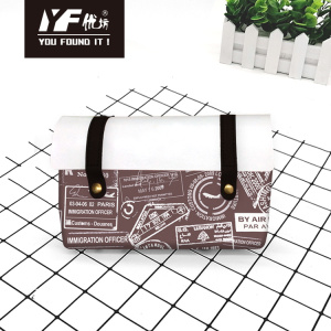 Custom tropical leaf style PU leather handbag cosmetic bag pencil case&bag multifunctional bag