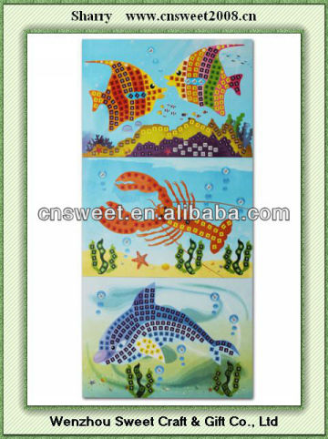 Mosaic fish sticker EVA handmade/3D Mosaic hand sticker
