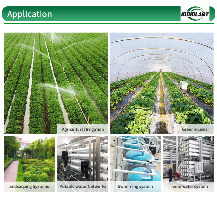 farm irrigation systems pp clamp saddle double male saddle for water supply and irrigation