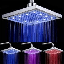 Rain shower head with lights shower thermostatic control