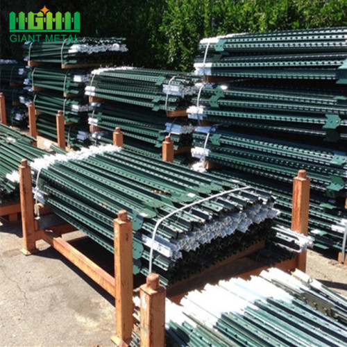 GREEN PAINTED T POST METAL FENCE POSTS