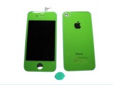 Clear Apple Iphone Replacement Parts Housing Green Front / Back Set Spare Part