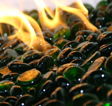 1/2" Emerald Fire Beads