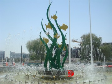 Water Fish Stainless Steel Sculpture Fountain