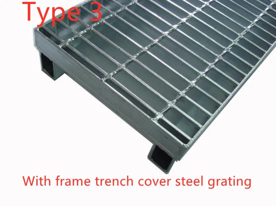 Hot Dipped Steel Grating Trench Drain Cover Good Quality Floor Drain Systems Channel