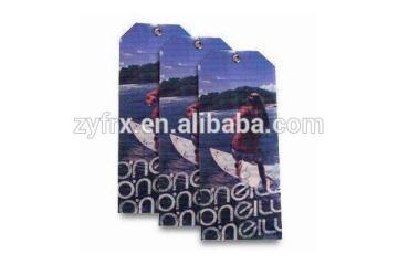 Custom clothing plastic hang tags