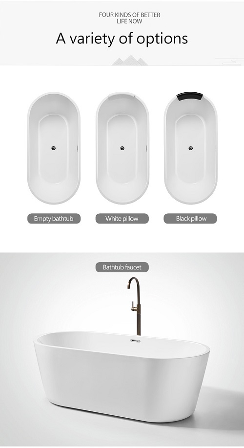 Wholesale Simple design cultured acrylic freestanding bathtub, home bathtub,tub spa