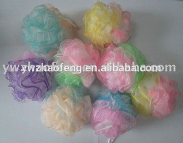 Colorful mesh sponge bath sponge