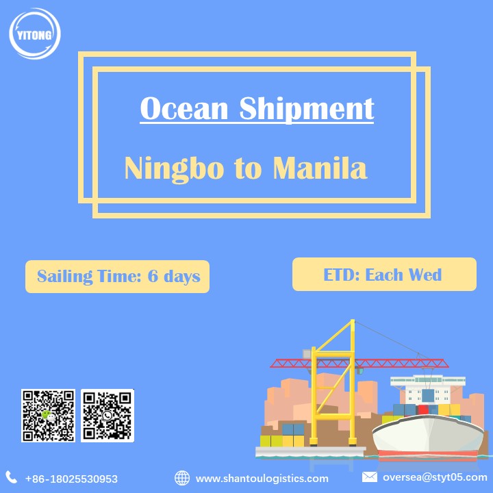 Ningbo to Manila(blue)