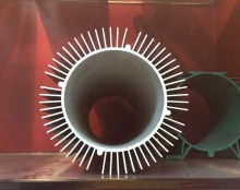 Quality Assurance Aluminum Facade Extrusion Profiles for Round Heat Sinks