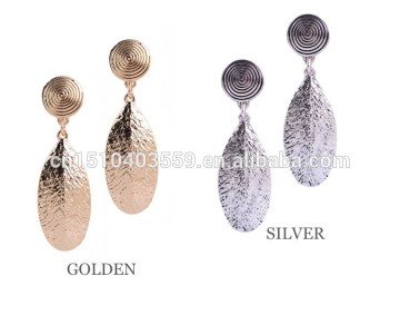Simple Design Wholesale Silver and Gold Earring, Charming Women Fashion Earring