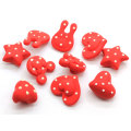 New Resin Design Red Heart Star Button Beads Diy Crafts Handmade Art Decor For Children Shirt Shoes Clothes Ornament