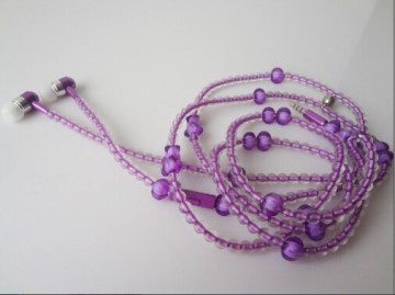 2015 Necklace metal earphone earphone with mic