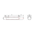 400nm-405nm UV Ungu LED 3mm Lensa Bening