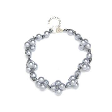 Fashion silver bracelet with toggle clasp