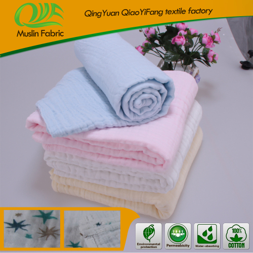 100% bamboo cotton fabric muslin blanket new born baby blanket