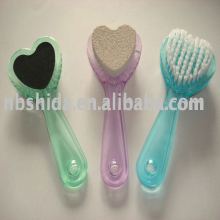 Plastic Heart-shaped Brush with pumice stone