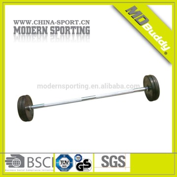 weightlifting 10kg straight bar rubber Coated barbell