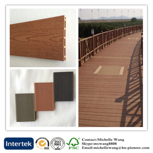Waterproof commercial domestic use hollow wood plastic composite, wood plastic composite products, wood plastic composite board