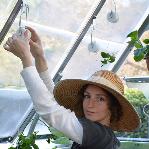 Aksesori Rumah Hijau Trellising Roller Hook Growing Tomato