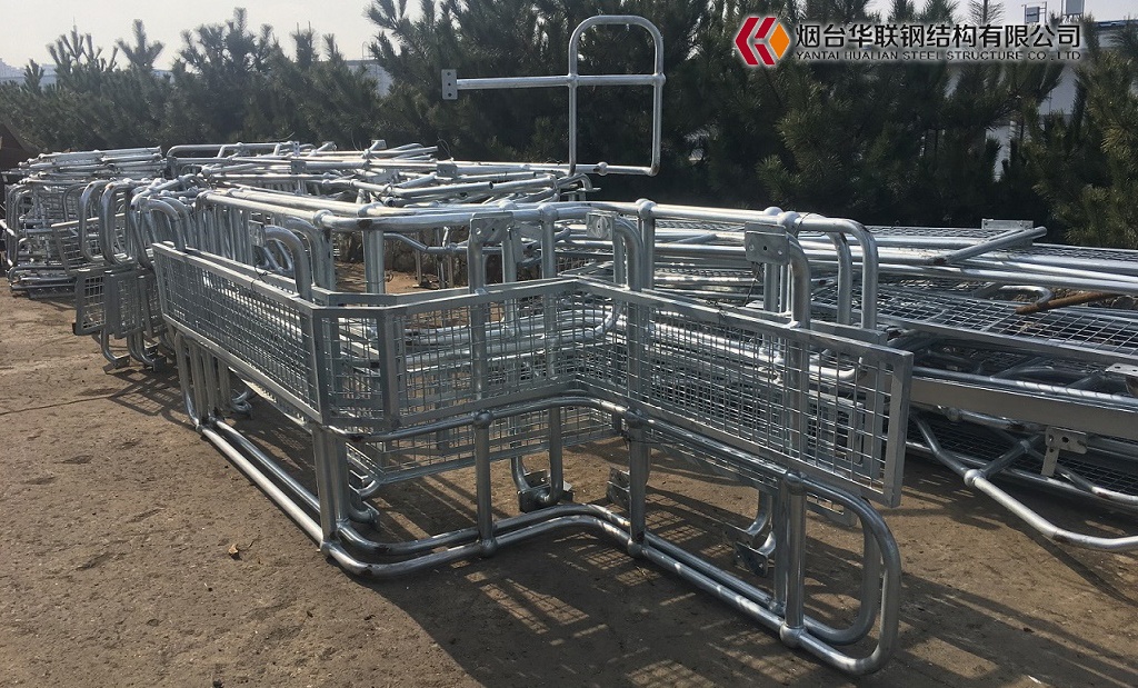 Industrial Galvanized Steel Stanchions Ball Joint Handrail Balustrades for Steel Gratings