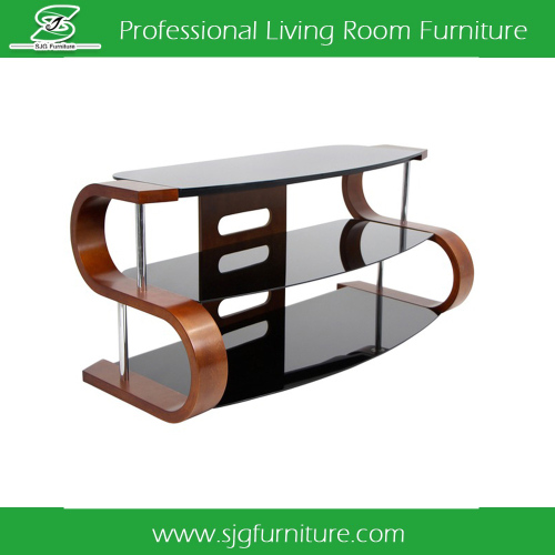 Modern Glass TV Stand Wooden TV Cabinet for Living Room