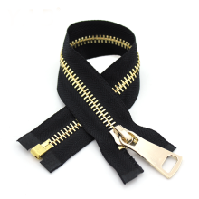 Heavy Duty Gold Plating Teeth Separating Coat Zipper