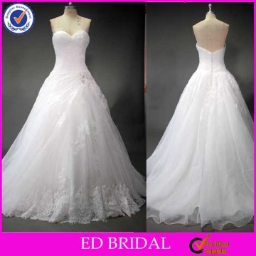 LN124 Designer 2016 Lace Appliqued Organza Bridal Dress Real Sample Bridal Gowns In Guangzhou