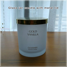 Fragrance natural soy candles in frosted glass jar