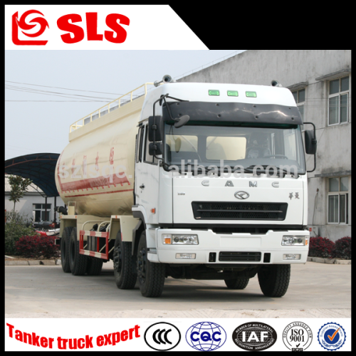 Dry cement powder tanker transport truck