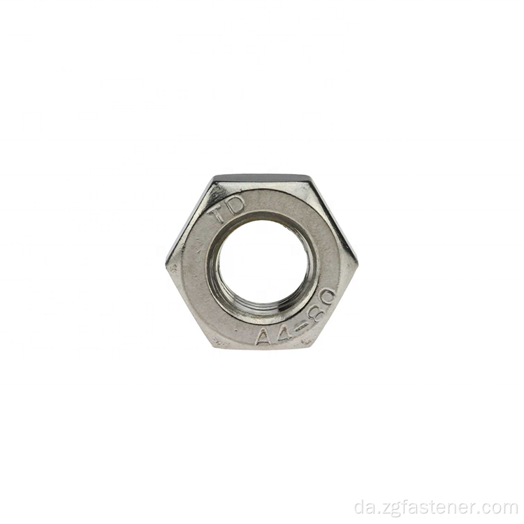 rustfrit stål hexagon møtrik gb6170