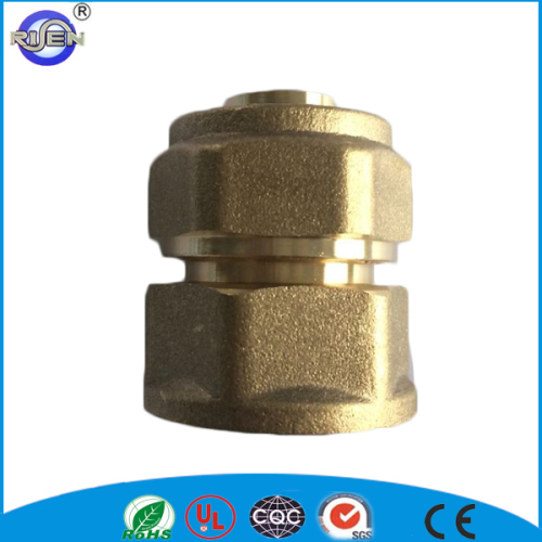 NPT thread compression nut coupling fitting brass straight adapter fitting