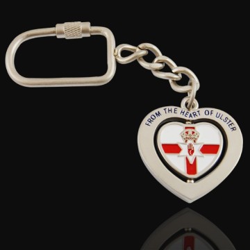 custom rotary heart keychain