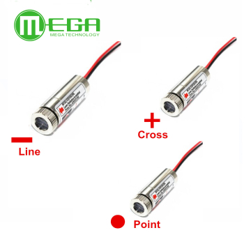10pcs 650nm 5mW Red Point / Line / Cross Laser Module Head Glass Lens Focusable Industrial Class
