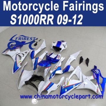 2009-2012 For BMW S1000RR Aftermarket Fairing White And Blue Motorrad FFKBM001