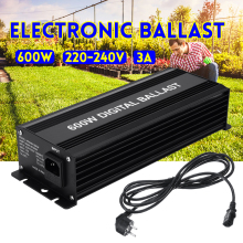 Digital 600W Ballasts for Garden Planter Grow Lights HPS MH Bulbs Electronic Dimmable EU PLUG