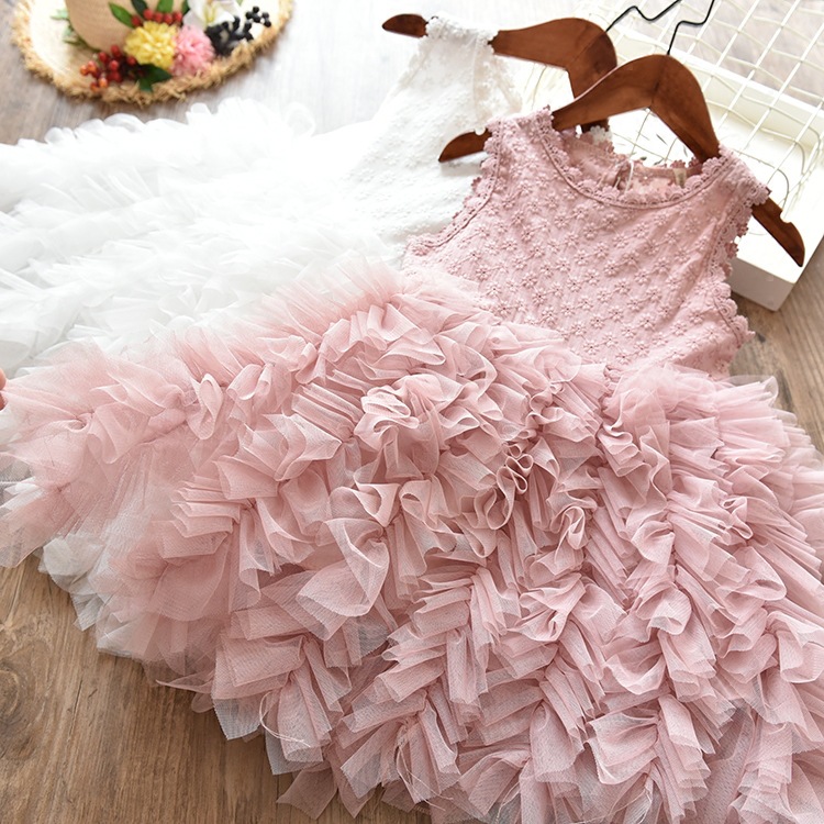 Children Formal Clothes Kids Fluffy Cake Smash Dress Girls Clothes For Christmas Halloween Birthday Costume