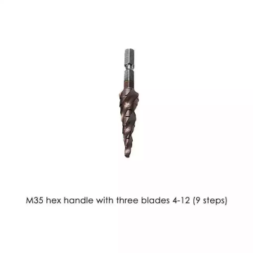 Профессиональный шестнадцатеричный хвостовик HSS Step Drill Bit Стальный спиральный кобальтовый листовой конус бит для металлической древесины
